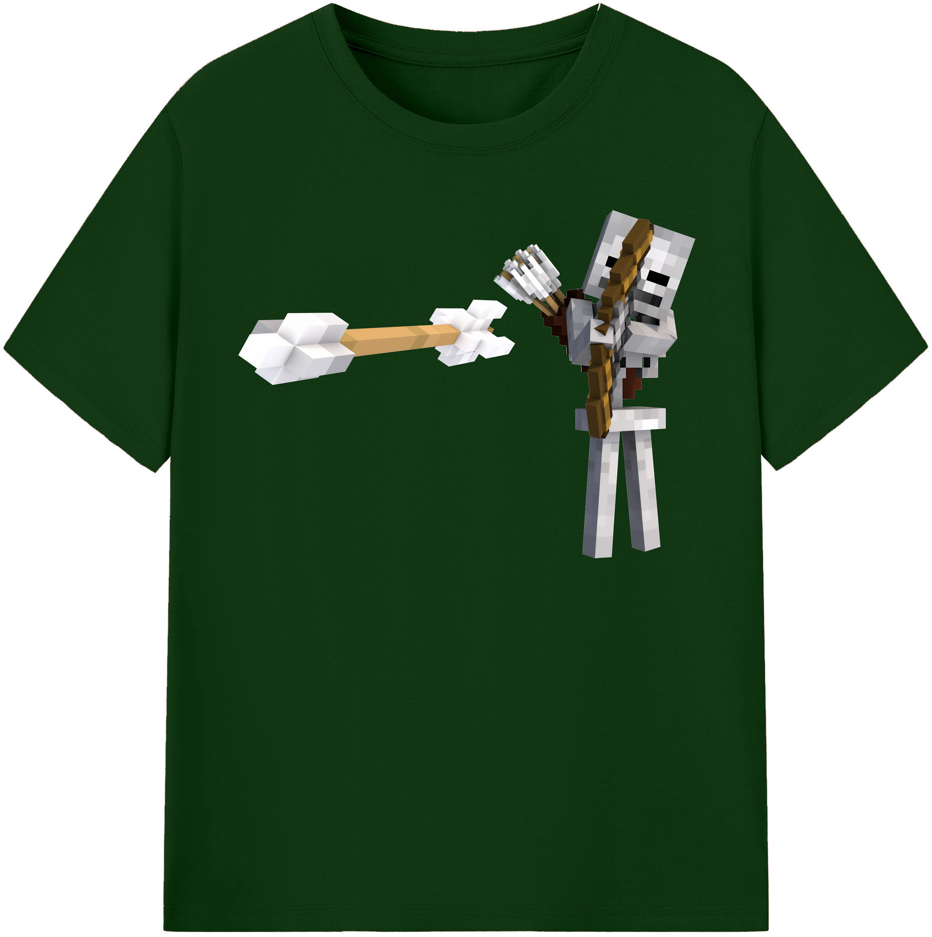 （画像用） マインクラフト ブロックの世界 Minecraft MC Block world 綿100％半袖Tシャツ（フロントプリント）